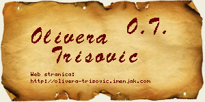 Olivera Trišović vizit kartica